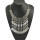 N-3911 New Vintage Style Carving Flower Alloy Rhinestone Bell Evil Coin Tassels Choker Necklace Earrings Set