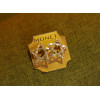 E-3158 Korea style 2 colors vinatge big five-pointed star pentagram rhinestone crystal  stud earrings