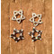 E-3158 Korea style 2 colors vinatge big five-pointed star pentagram rhinestone crystal  stud earrings