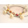 N-3920 Korea Style Summer Jewelry Gold Plated Pearl Chain Colorful  Enamel  Flower Choker Pearl Pendant Necklace