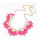 N-3924  Korea Style Summer Jewelry Gold Plated Chain rhinestone Resin Gem Flower Choker Necklace
