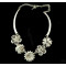 N-3926 Vintage Style Zamac Jewelry Rhinestone Crystal Flower Charming Necklace