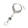 B-0377 Europe Style Silver Plated Chain Pearl Clear Green Crystal Flower Statement Bracelet