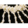 N-3928 Europea Style handmade Thin Chains Pearl statement bib necklace