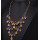 N-3930 Fashion Famous Brand Vintage Boronze Alloy Royalblue Gem Rhinestone Fish Tassels Statement Antique Necklace