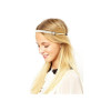 F-0164 Korea Style white pearl chain Hair Band Stretch Hair Accessories