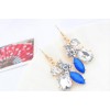 E-3177 European Style Gold Plated Alloy Candy Fluorescent  color  Gem Stone Crysatl Drop  Dangle Earrings