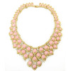 N-3960  Fashion 2 Colors Gold Plated Alloy Candy Resin Gem Rhinestone Drop Choker Bib Necklace