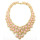N-3960  Fashion 2 Colors Gold Plated Alloy Candy Resin Gem Rhinestone Drop Choker Bib Necklace