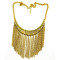 N-3957  Vintage Style Golden Silver Zamac Jewelry Carving Moon Shape Finge Necklace