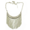 N-3957  Vintage Style Golden Silver Zamac Jewelry Carving Moon Shape Finge Necklace