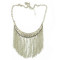 N-3957  Vintage Style Golden Silver Zamac Jewelry Carving Moon Shape Finge Necklace