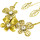 N-3956 Eur Style Vintage Golden Silver Big Hollow Out Crystal Leaf Flower Antique Necklace Earring Sets