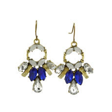 E-3176 European Style 3 colors Bronze Vintage  Alloy Gem Stone Crysatl Drop  Dangle Earrings for women 2014 jewellery