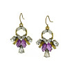 E-3176 European Style 3 colors Bronze Vintage  Alloy Gem Stone Crysatl Drop  Dangle Earrings for women 2014 jewellery