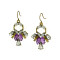 E-3176 European Style 3 colors Bronze Vintage  Alloy Gem Stone Crysatl Drop  Dangle Earrings for women 2014 jewellery