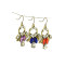 E-3176 European Style 3 colors Bronze Vintage  Alloy Gem Stone Crysatl Drop  Dangle Earrings for women 2014 jewellery