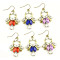 E-3176 European Style 3 colors Bronze Vintage  Alloy Gem Stone Crysatl Drop  Dangle Earrings for women 2014 jewellery