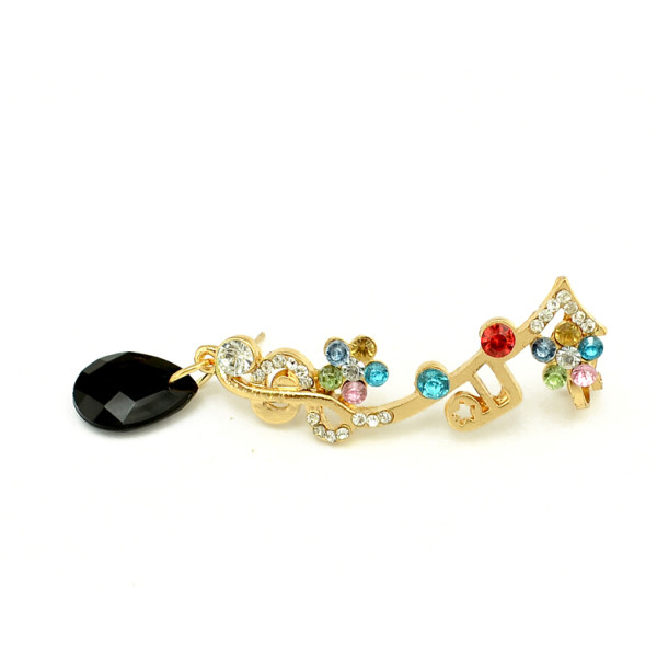 E-3165 Korea style gols plated alloy color left ction ear clip earrings