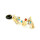 E-3165 Korea style gols plated alloy color left ction ear clip earrings