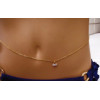 N-3948 Europea Style Gold Plated Clear Crystal Pendant  Bikini Body Chain Belly Chain Costume Jewelry
