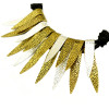 N-3973 European Style Multilayer Rope Chain Mix Color Metal Leaves Shape Tassels Choker Necklace All-Match
