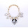 N-3966 European Style Gold Plated Thick Chain Vintage black women queen photo pendant white beads big rhinestone water Drop statement Necklace