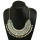 N-3974  New Vintage Style Silver Retro Golden Carving Round Charm Ball Zamac Choker Necklace