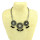 N-3971 New Vintage Style Silver Alloy Chain Carving Flower Round Crystal Beads Tassels Necklace