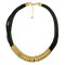 N-3976 European Style Multilayer Rope Chain Gold Plated semicircle Square Geometry Pendant Necklace