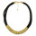 N-3976 European Style Multilayer Rope Chain Gold Plated semicircle Square Geometry Pendant Necklace