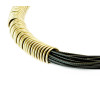 N-3976 European Style Multilayer Rope Chain Gold Plated semicircle Square Geometry Pendant Necklace