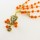 F-0170  European Style Gold Plated Chain Red White Orange Beads Rhinestone Carving Drop Head Band Hair accessories