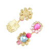 E-3197 New Arrivals  Gold  Plated Colorful Neon Pink Blue  Crystal  Rivets Dangle Long Earrings Brinco