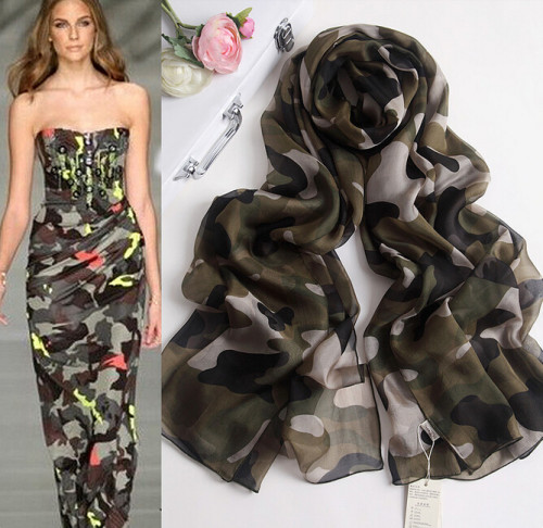 C-0068  New Coming camouflage pattern rectangle Scarves Shawl