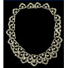 N-3990 Fashion retro golden silver plated paralleling carving hollowing flower choker chunky chain necklace