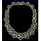 N-3990 Fashion retro golden silver plated paralleling carving hollowing flower choker chunky chain necklace