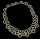 N-3990 Fashion retro golden silver plated paralleling carving hollowing flower choker chunky chain necklace