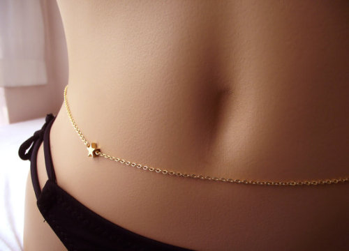 N-5002 Europe Style Gold Link Chain Star Bikini Sexy Waist Chain Body Jewelry