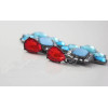 E-3206 European style Gun Black Alloy Fan Shape Rhinestone Crystal Drop Dangle Earring