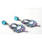 E-3213 Fashion European Style Gun Black Alloy Crystal Rhinestone Flower Shourouk Earring