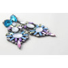 E-3213 Fashion European Style Gun Black Alloy Crystal Rhinestone Flower Shourouk Earring