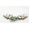 E-3214  E-3214Fashion European Style Bronze Alloy Crystal Rhinestone Flower Leaves Shourouk Earring