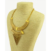 N-5016 Europea Style Golden Metal Geometry Crescent Moon Triangle Choker Necklace
