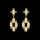 E-3217  Fashion European Style Gold Plated Alloy Rhinestone White Black Enamel Cross Dangle Earring