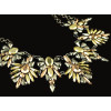 N-5038  Bohemian Gun Black Metal Crystal Gemstone Shourouk Necklace Jewelry Statement Necklace Insight Guides