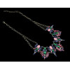 N-5038  Bohemian Gun Black Metal Crystal Gemstone Shourouk Necklace Jewelry Statement Necklace Insight Guides