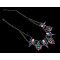 N-5038  Bohemian Gun Black Metal Crystal Gemstone Shourouk Necklace Jewelry Statement Necklace Insight Guides
