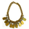 N-5035  Punk Style Thick Chain Tribe Fringe Necklace Insight Guides Coin Crystal Geometry