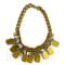 N-5035  Punk Style Thick Chain Tribe Fringe Necklace Insight Guides Coin Crystal Geometry